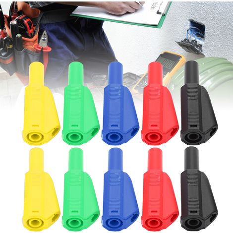 Isolierter Bananenstecker U29 4 mm, stapelbar (rot, schwarz, gelb, grün, blau) (1/5)
