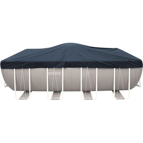 Intex – Bâche hiver pour piscine rectangulaire 3,00 x 2,00 m – PVC renforcé anti-UV – Installation rapide avec cordes – Pour piscine hors-sol