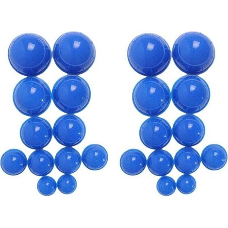 Lot de 24 ventouses de massage en silicone bleues pour soins de santé