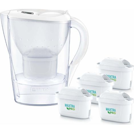 Dzbanek filtrujący brita marella+4 wkłady maxtra pro pp (2,4l biały)