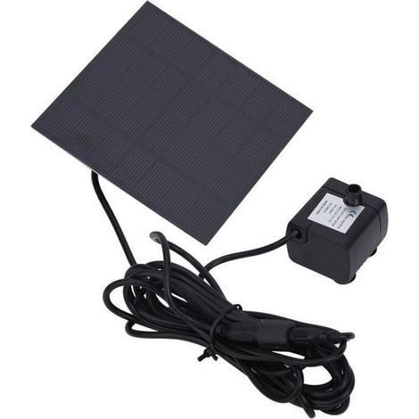 Pompe à eau solaire - Non spécifié - Kit 1.2W 150L/h - Débit 150L/h - Hauteur de pulvérisation 45cm - ABS Noir (1/4)