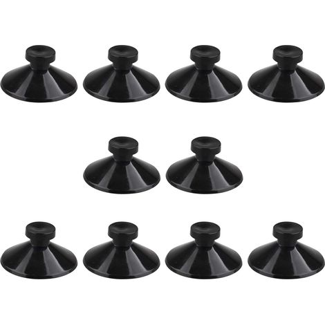Lntyq 10 Stück Gummi-Saugnäpfe für Aquarien, schwarz, 25 mm