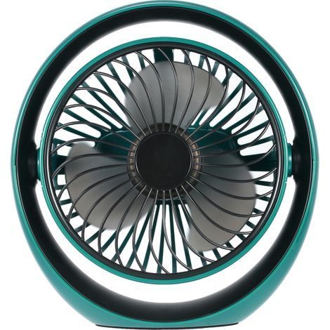 Ventilateur de bureau USB silencieux, portable et rechargeable pour la maison, le bureau, la bibliothèque, le dortoir et les voyages. 3 vitesses, inclinaison à 270°. (1/5)