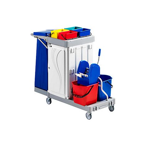 kaiserkraft Carrello di pulizia POLY III 2 secchi da 15 l 4