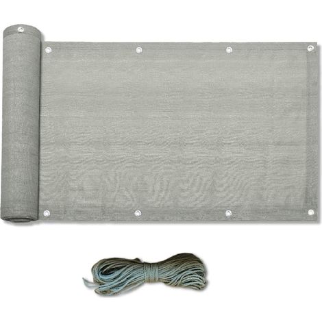 Rebecca Mobili Frangivento Telo Balconi Polietilene Grigio Con Corda 0,75x6 (1/7)