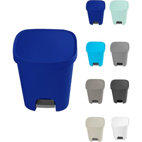 Cubo basura plástico Apertura con pedal 25 Litros  Cubo reciclar Mate 35x30x42 cm (1/5)