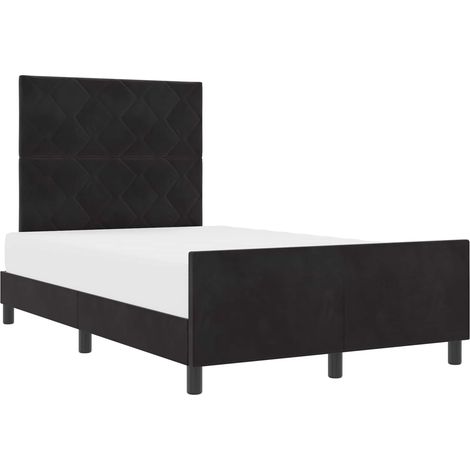 Maison Exclusive - Letto a molle con testiera Nero 120 x 190 cm Velluto