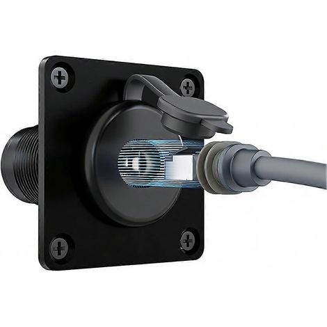 Wanddurchführungsdose für Gen3, RJ45 CAT6 Ethernet, IP68 wasserdicht, für Trennwand (1/5)