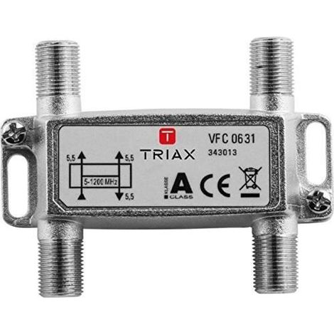 Répartiteur BK (antenne) - TRIAX - VFC 0631 - 3 voies - 5,5 dB - plage de fréquence 5-1200 MHz
