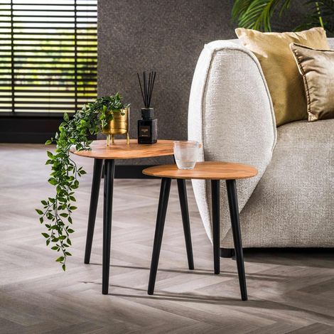 Coffee Table  Organic Due Acacica set of 2 (1/4)