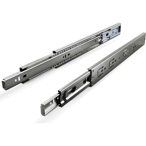 Wolketon 10 Paar Schubladenschienen 400 mm Vollauszug, 3-teilig, Softclose mit Selbsteinzug, 45 kg Tragkraft, Schubladenauszug aus Stahl (1/5)