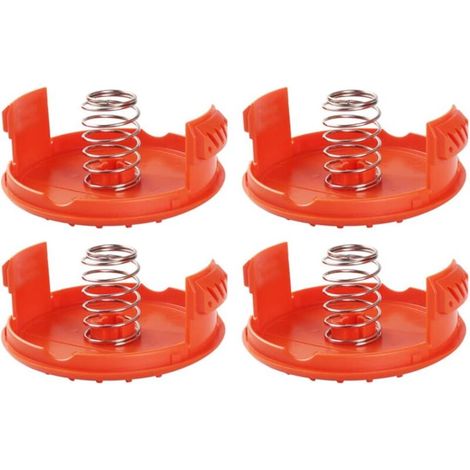 4er-Pack Ersatz-Spulenabdeckungen und Federn für den Freischneider Black and Decker RC-100 (1/4)