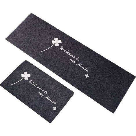Tappetino da cucina antiscivolo in 2 pezzi – Assorbente, ideale per l'ingresso del bagno o davanti al lavello – 45 x 75 cm