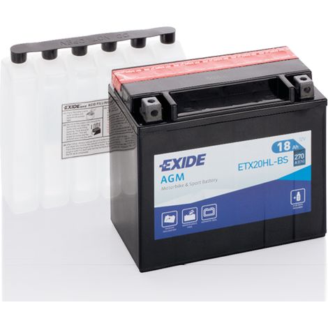 Batería Tudor YTX20HL-BS para moto AGM Hermética Exide