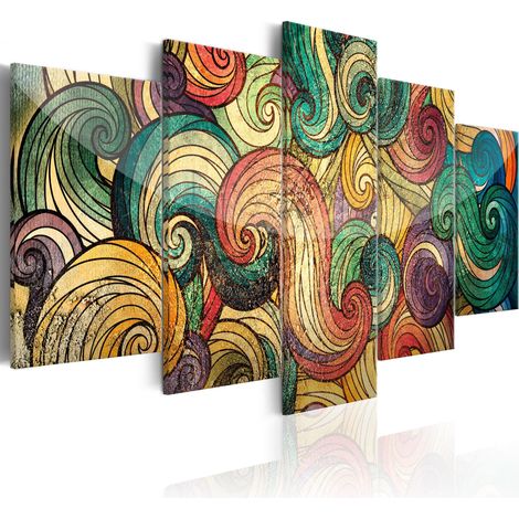 Quadro - Colourful Waves - 200x100 (1/4)