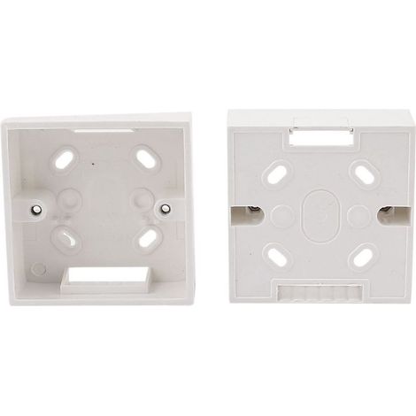 2stk Oberfläche Montage Schwarz Kasten White Color 86mm x 86mm x34mm (1/5)
