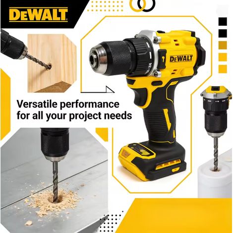 DEWALT DCD805 Perceuse visseuse à percussion sans fil 18V, 90Nm, outil seul, pour perçage métal et échafaudage (1/5)