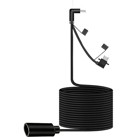 Blink-Kamera-Solarkabel, 4,22 m Verlängerung, schwarz, USB/Typ C, für den Außenbereich (1/5)