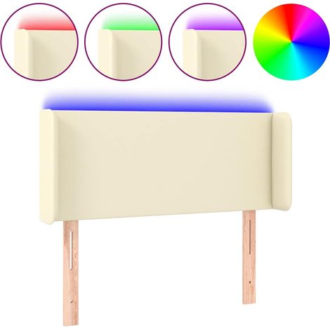 Maison Exclusive - Testiera a LED Crema 103x16x78/88 cm in Similpelle (1/5)