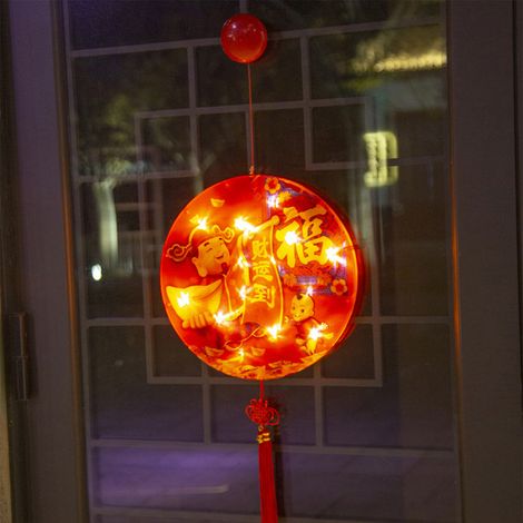 Lanterne rouge LED porte-bonheur Nouvel An chinois décoration suspendue Fête du Printemps chambre Type 10