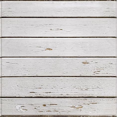 Panneaux Muraux 3D Adhesif Bois, Blanc,10 Pièces, 30x30 cm, Léger PVC Fausse Murale 3D Autocollants Muraux Imitation Bois, imperméable (1/5)