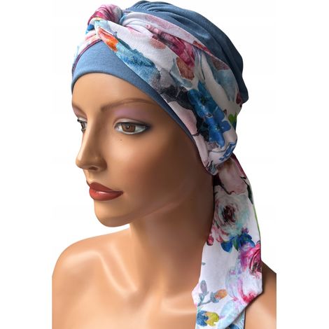 Turban de printemps pour femme Lena 116-414, foulard doux, également utilisable après chimiothérapie (1/5)
