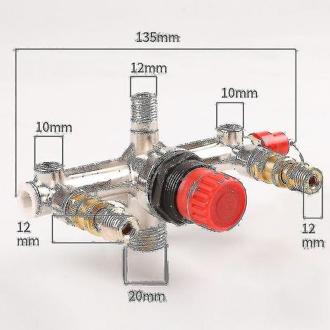 Manomètre de régulation de pression pour compresseur d'air 90-120 psi, robuste et durable.