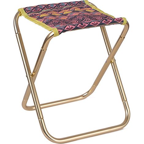 Tabouret de camping extérieur grand taille pliable pour voyage, pêche, randonnée, BBQ (1/5)