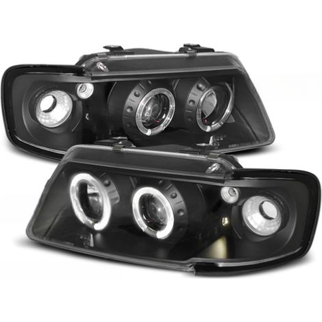 Paire de feux phares Audi A3 8L de 1996 a 2000 angel eyes noir-27360971