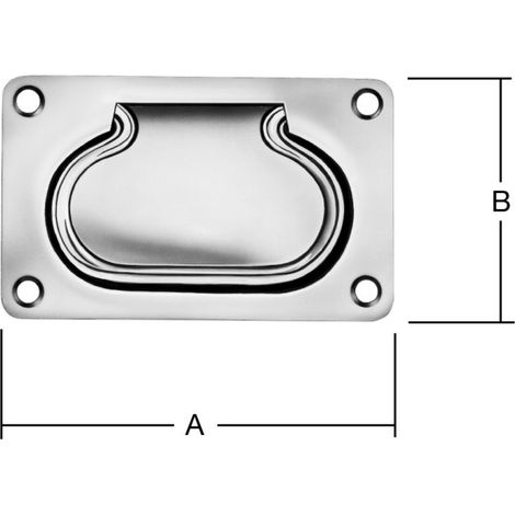 Vormann Einlass-Kistengriff 140x90 mm verzinkt (1/2)