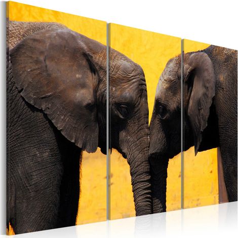 Tableau Imprimé "Bisou des Eléphants" 40 x 60 cm (1/2)