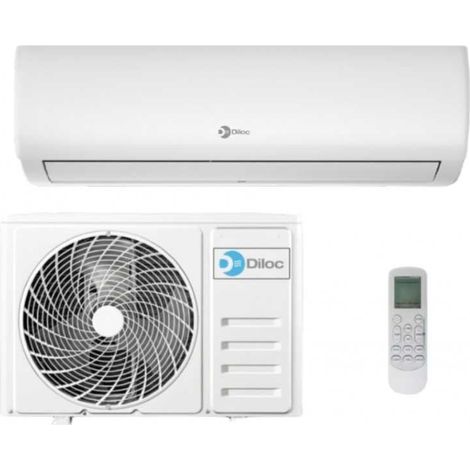 Climatiseur réversible monosplit Inverter Wi-Fi 12 000 BTU A+++ R32 – Déshumidification intelligente – Ventilateur 8 vitesses – Compatible Google et Alexa – Diloc