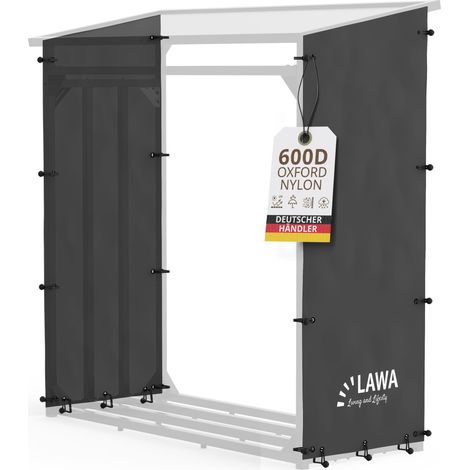 Plane Kaminholzregal 2er Set Abdeckung Feuerholzregal 173 / 160 x 70cm für LAWA Brenholzuunterstand (1/5)