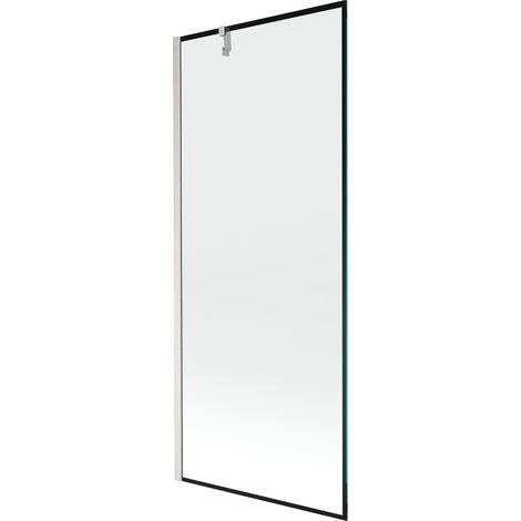 Mexen Next paratia doccia a 1 anta 80 x 150 cm, cornice nera, nichel spazzolato - 895-080-000-00-70-97 (1/5)