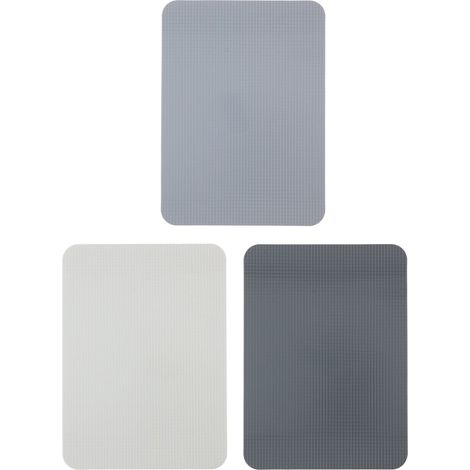 alpina Set di 3 Taglieri - Tagliere - Antiscivolo - Flessibile - Lavabile in lavastoviglie - 20x28cm - Grigio (1/5)