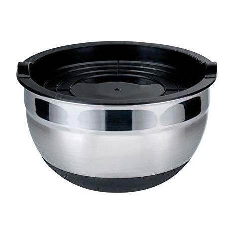 Baumalu Ciotola Pasticcera Inox 22 cm Argentato con Coperchio