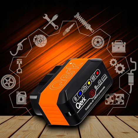 INTERFACE DE DIAGNOSTIC Qerk KW905 OBD2 ELM327 BLUETOOTH 5.0 TESTEUR POLONAIS (1/5)