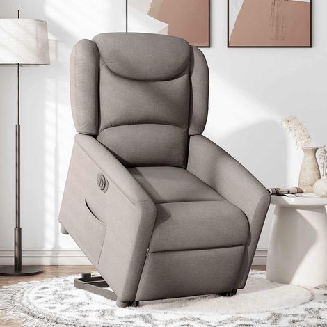 Fauteuil de Salon,Chaise,Fauteuil inclinable électrique taupe tissu CFW795754 (1/5)