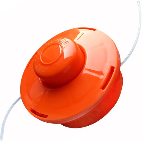 NEMAXX® Fadenkopf für Motorsense [FADENKOPF M10 GEWINDE] – Fadenspule Rasentrimmer Mähkopf – Trimmer Kopf Spule für Motorsense – Freischneider Spule Rasentrimmerkopf – Mähfadenkopf – Orange (1 Stück)