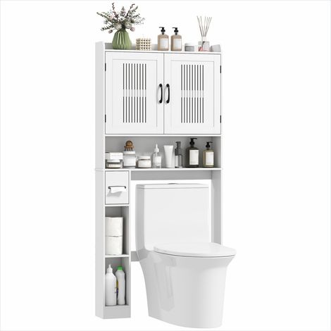 Meuble de salle de bain blanc en MDF 80 x 19,5 x 170 cm (1/5)