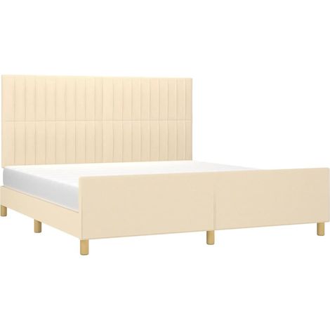 Cama sin colchón tela color crema 180x200 cm vidaXL (1/5)