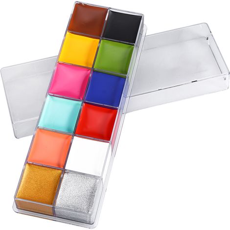 Peinture corporelle temporaire IMAGIC 1 - 12 teintes néon pour tatouage éphémère, maquillage artistique visage et corps, pigments à l'huile (1/5)