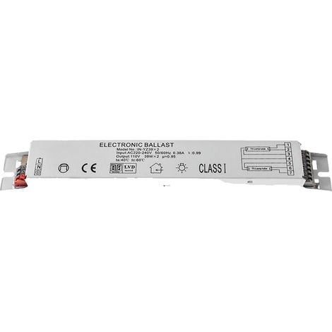 Reattore Interlusa 2x39W metallico fluorescente T5