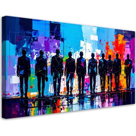 Wandbild Figuren Menschen Bunte Abstrakt 80x40 cm (1/5)