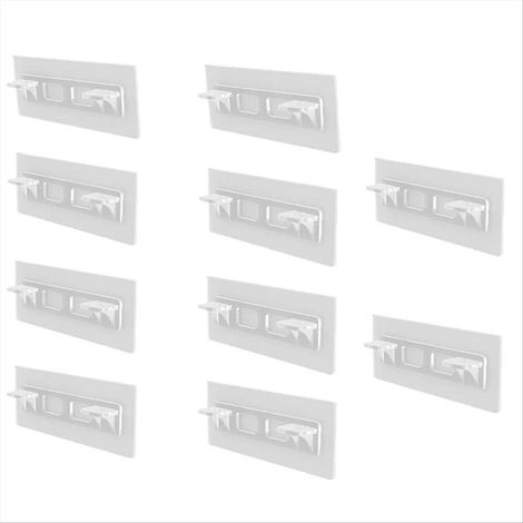 Lot de 20 clips de fixation muraux autocollants pour meubles de cuisine et de chambre (1/5)
