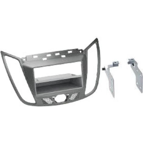 Facade autoradio 1DIN compatible avec FORD C-MAX ap10 - Gris - avec vide poche