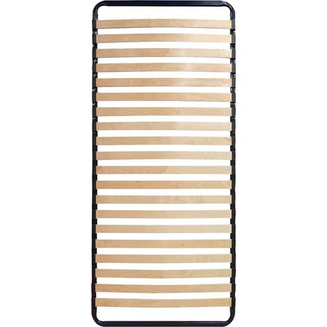 Altobuy – Sommier à lattes 90x200 cm – 20 lattes en bouleau multiplis – Structure métal laqué bleu nuit – Aération totale du matelas