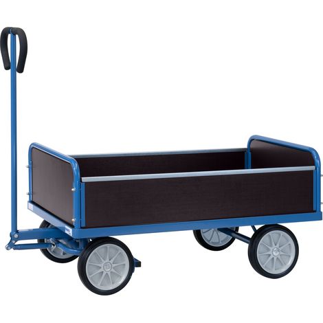Fetra Handwagen mit 4 Wänden Vollgummibereifung, 1200x650 mm Ladefläche 500kg Tragkraft (1/2)