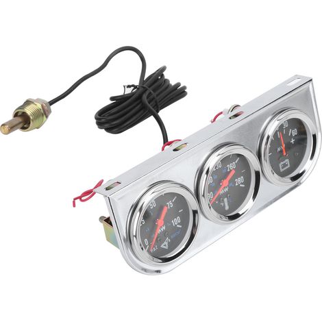 2-in-1-Dreifach-Instrumentenset – Wassertemperatur, Öldruck, Amperemeter – Universell 12 V für Auto, Boot, LKW
