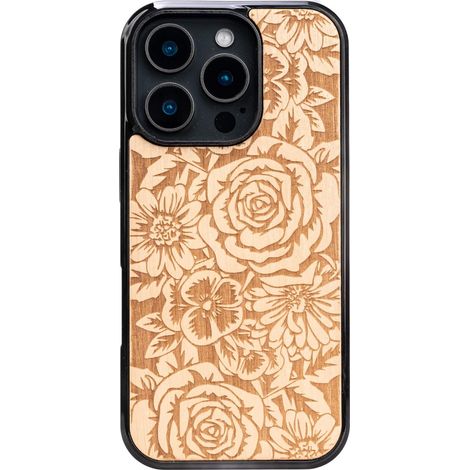 Bewood Holzhülle für iPhone 16 Pro ROSES ANIEGRE (1/5)